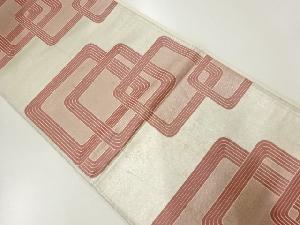 アンティーク　抽象模様織出し袋帯（材料）